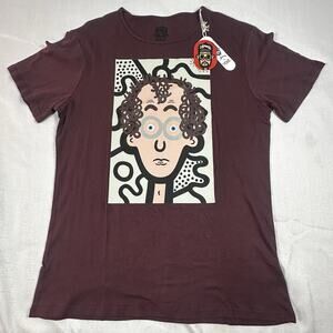 J. Pierce Burgundy Graphic T-Shirt Artistic Design‎ - Large
